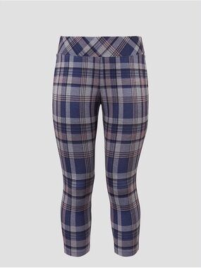 Plaid Knit High Waist Pixie Pants